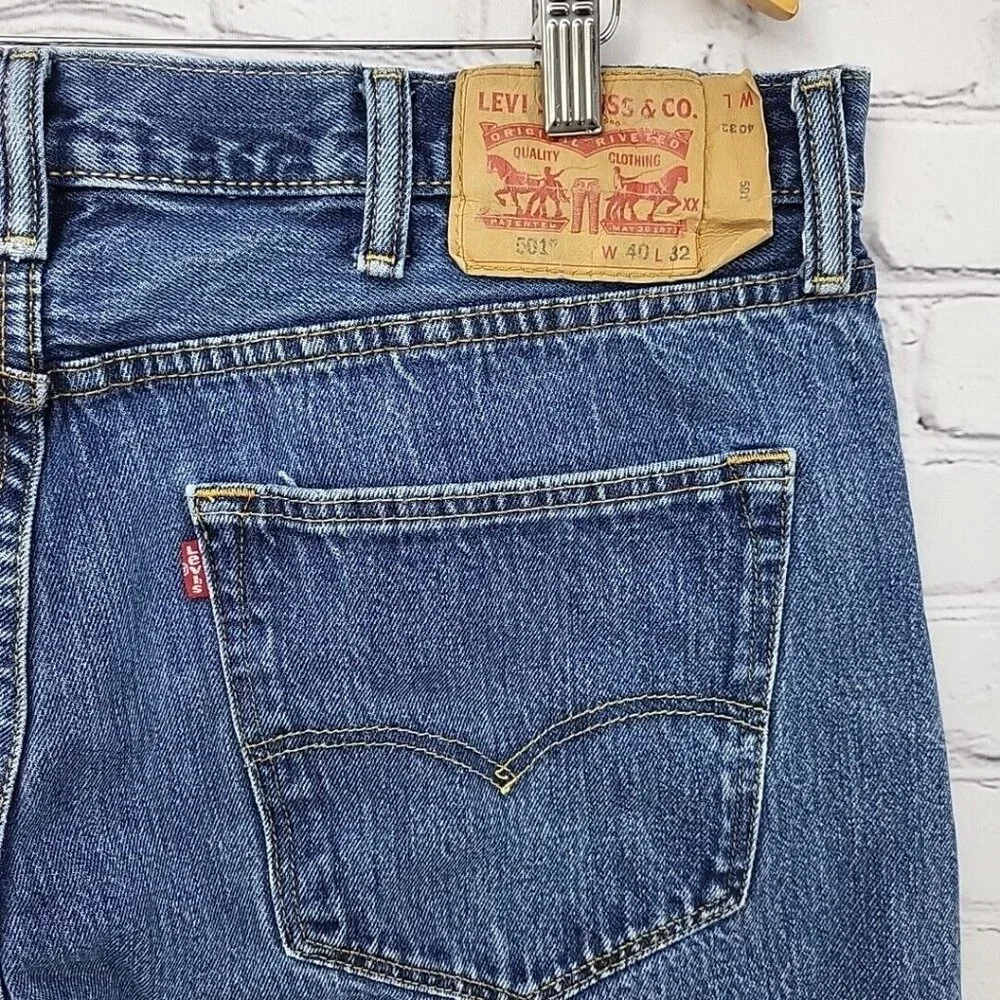 Levi’s 501xx Jeans Mens W40 L32 Straight Leg‎ Cowboy Button-Fly